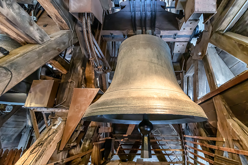 Bourdon bell Emmanuel in the bell tower of Notre Dame Cathedral