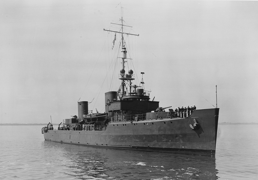 Historical photograph of the USS Osprey at sea