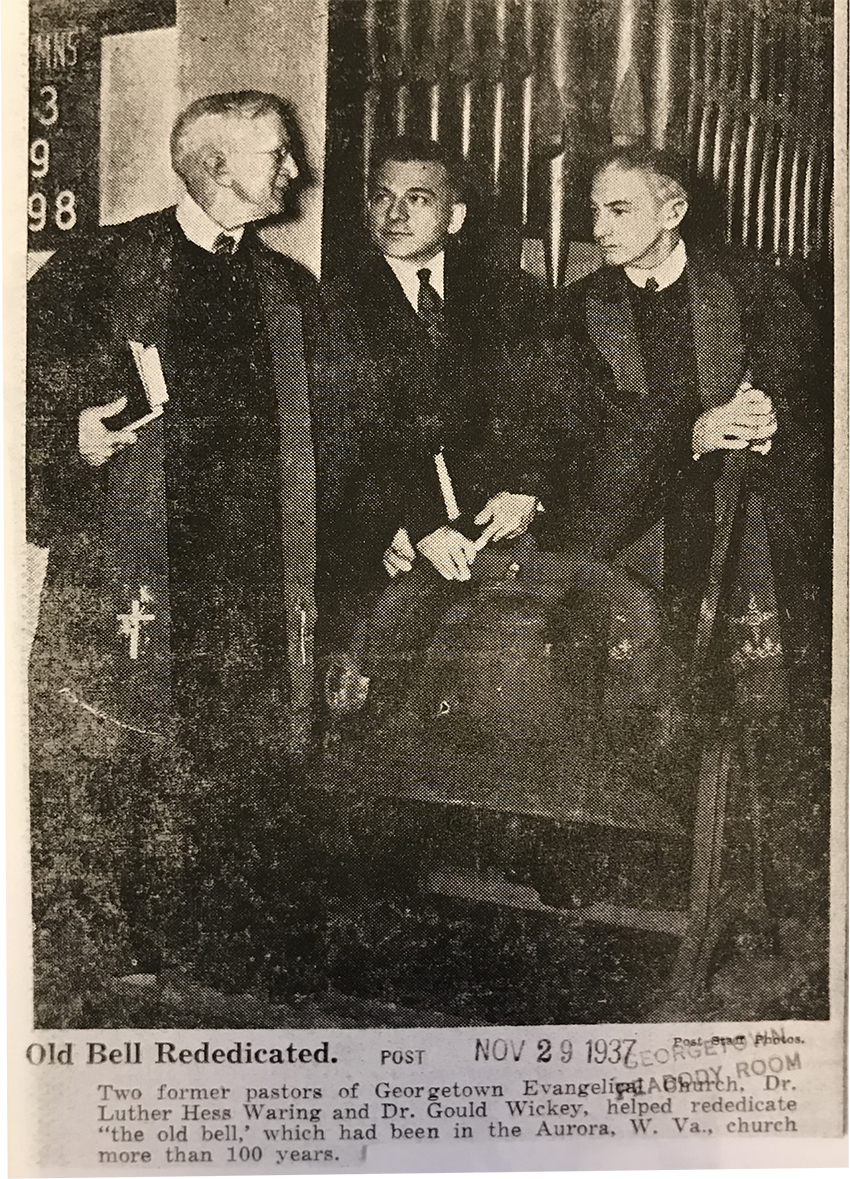 1937 Washington Post Article on Georgetown Lutheran Bell Rededication