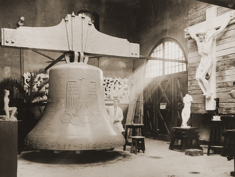 The 1936 Berlin Olympic bell nears completion before the 11th Summer Olympic Games