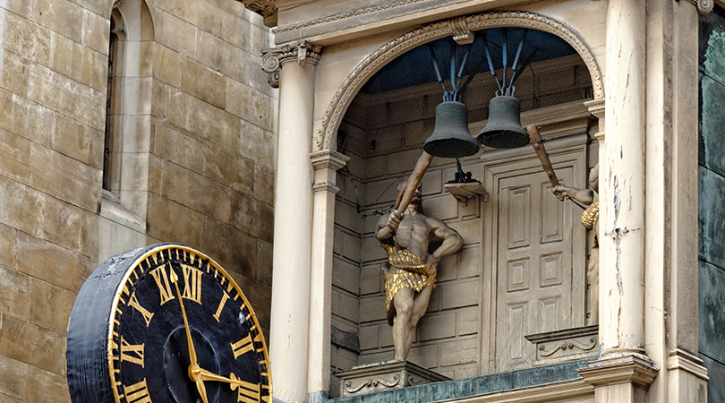 Bells at the Guild Church of St. Dunstan in the West in London