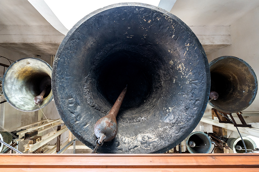 Bells within St. Michael's Golden-Domed Monastery in Kyiv, Ukraine