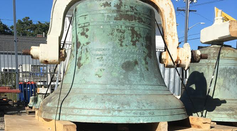Detail of the New Bedford chime bells