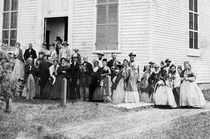 a group of people posing for a photo