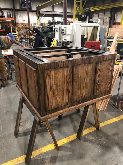 Georgetown Lutheran Bell Stand Being Built