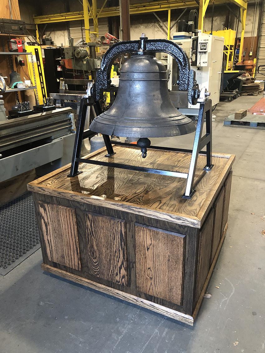 Georgetown Lutheran Church Bell with New Stand at the Bell Foundry