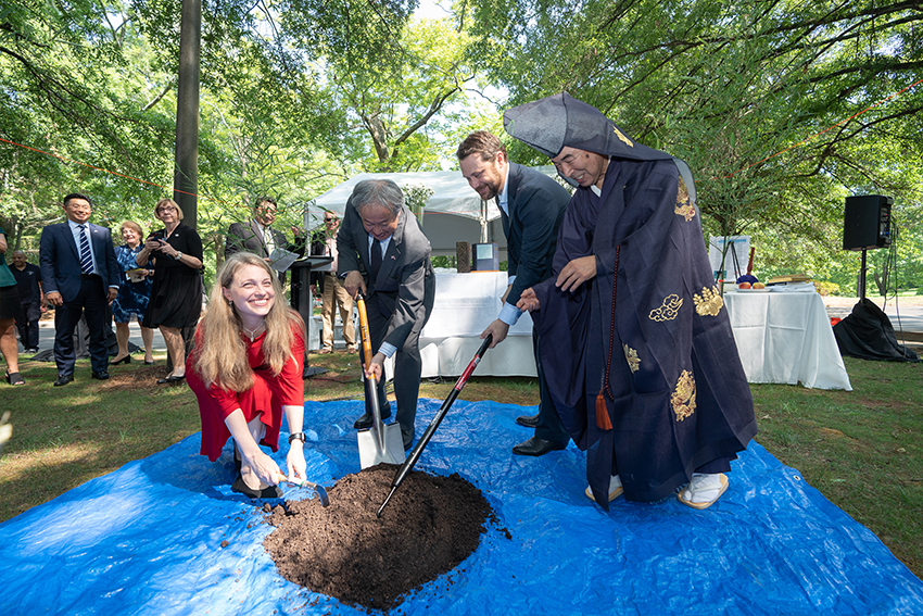 Groundbreaking of the new bell tower at The Carter Center in Atlanta, Georgia