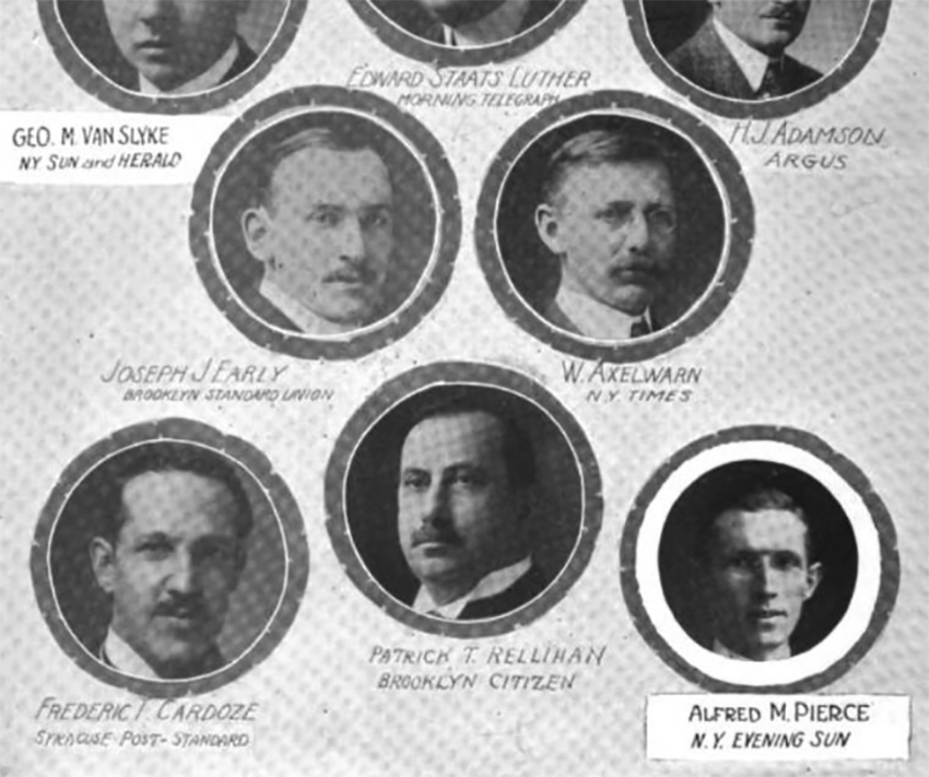Composite image of Frederic Cardoze and journalist peers