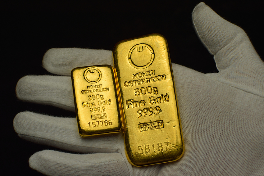 Gold ingots from the Austrian Mint