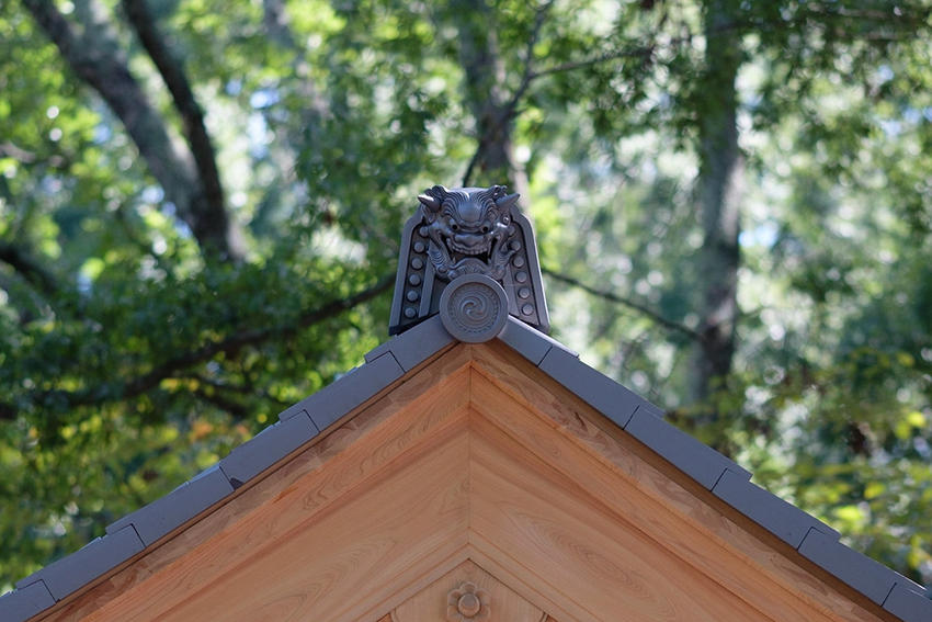 Oni Japanese Roof Demon on the Peace Bell Tower