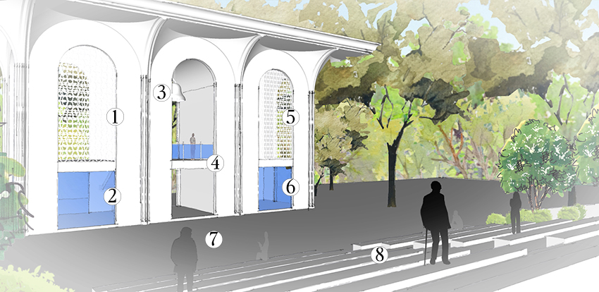 Rendering of the Emancipation Bells by O’Brien & Keane Architects