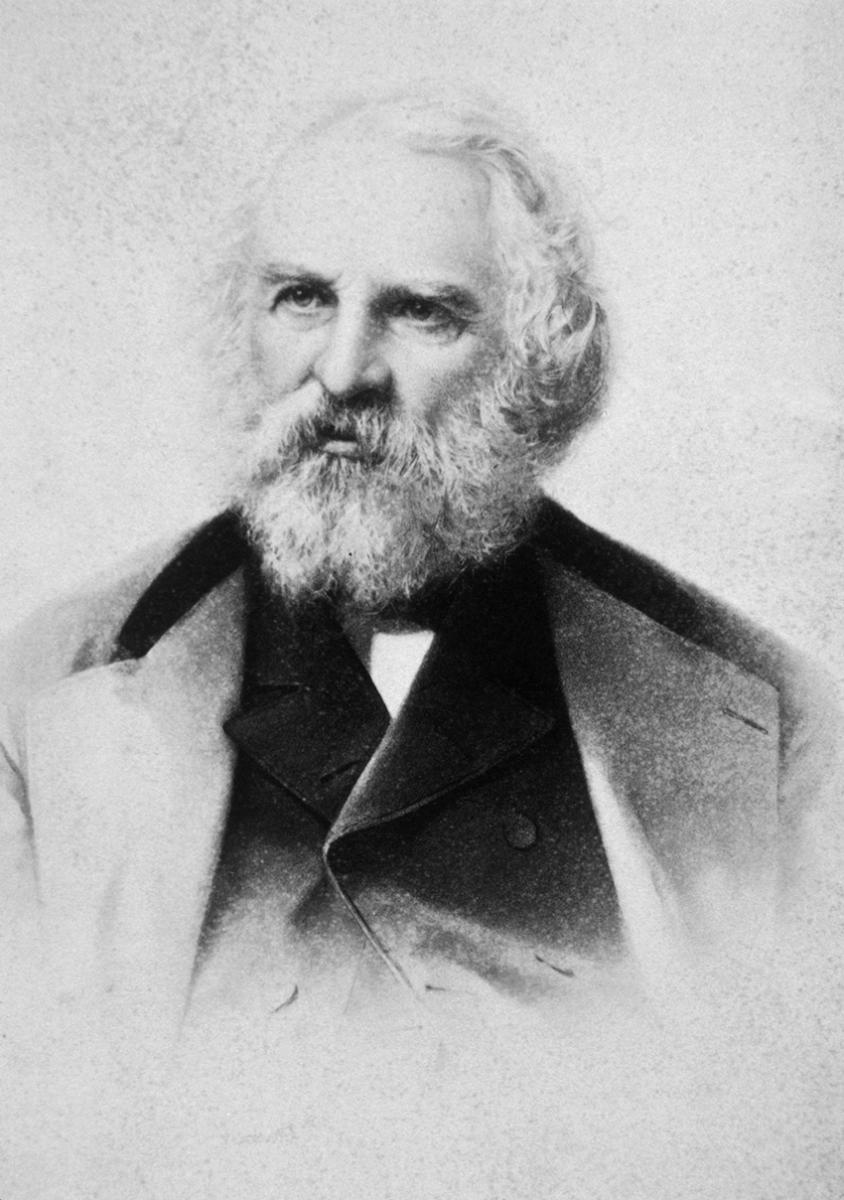 Portrait of Henry Wadsworth Longfellow, who wrote The Belfry of Bruges